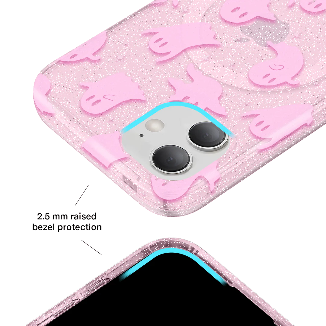 Ghosted Pink Glitter iPhone Case - Image 72