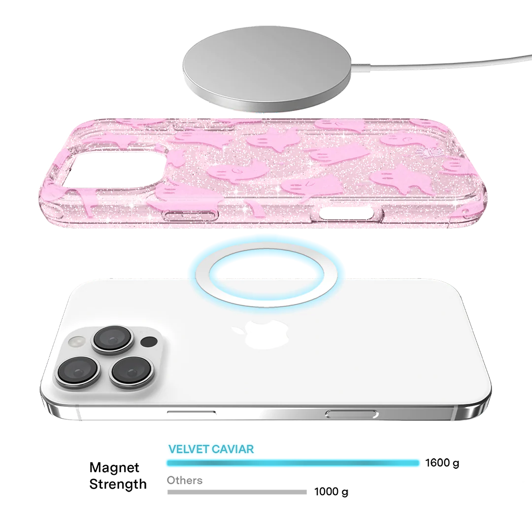 Ghosted Pink Glitter iPhone Case - Image 83
