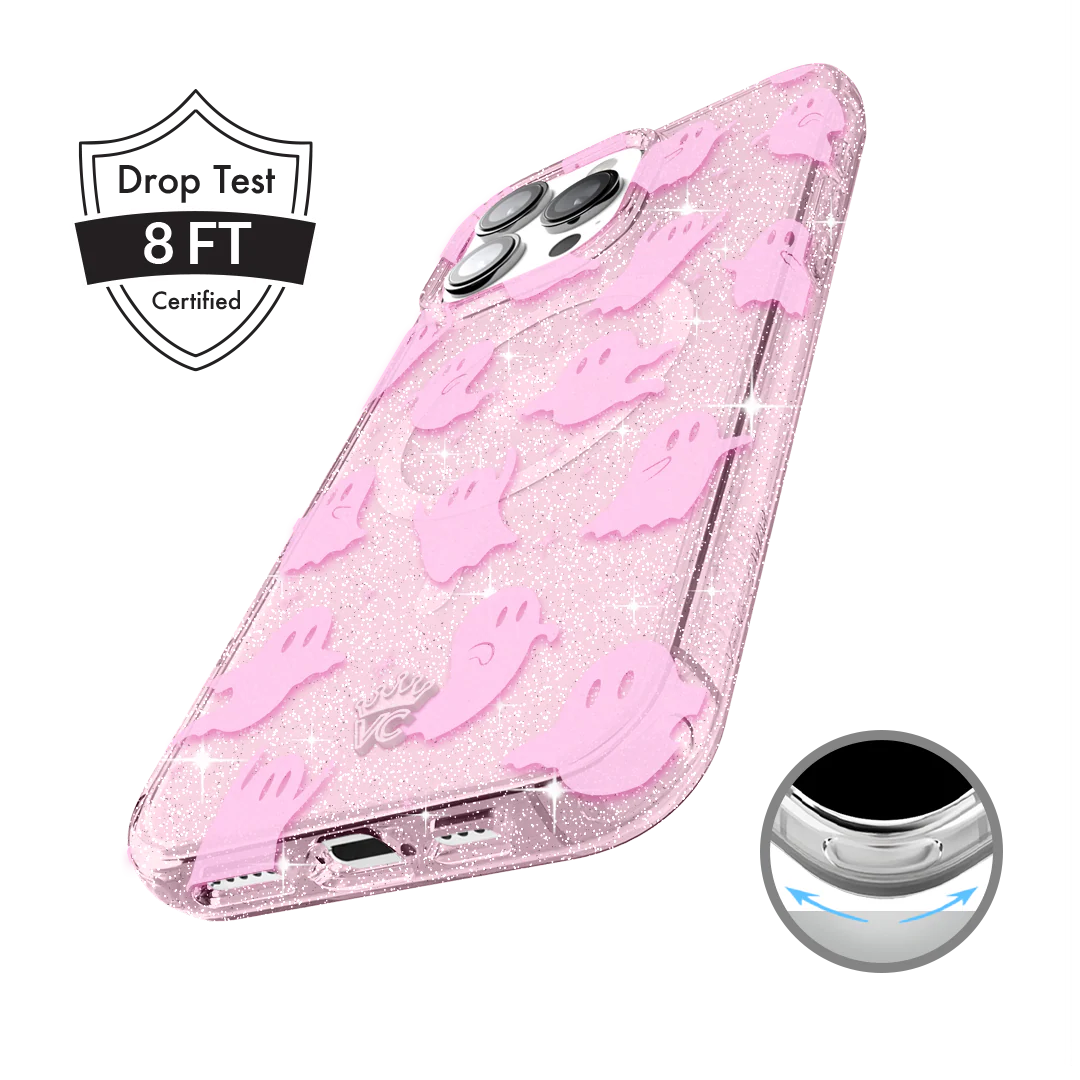 Ghosted Pink Glitter iPhone Case - Image 84