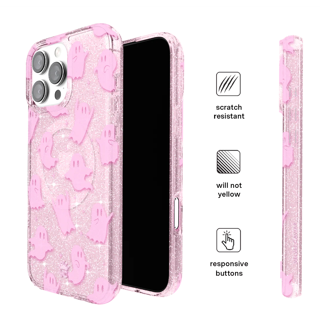 Ghosted Pink Glitter iPhone Case - Image 90