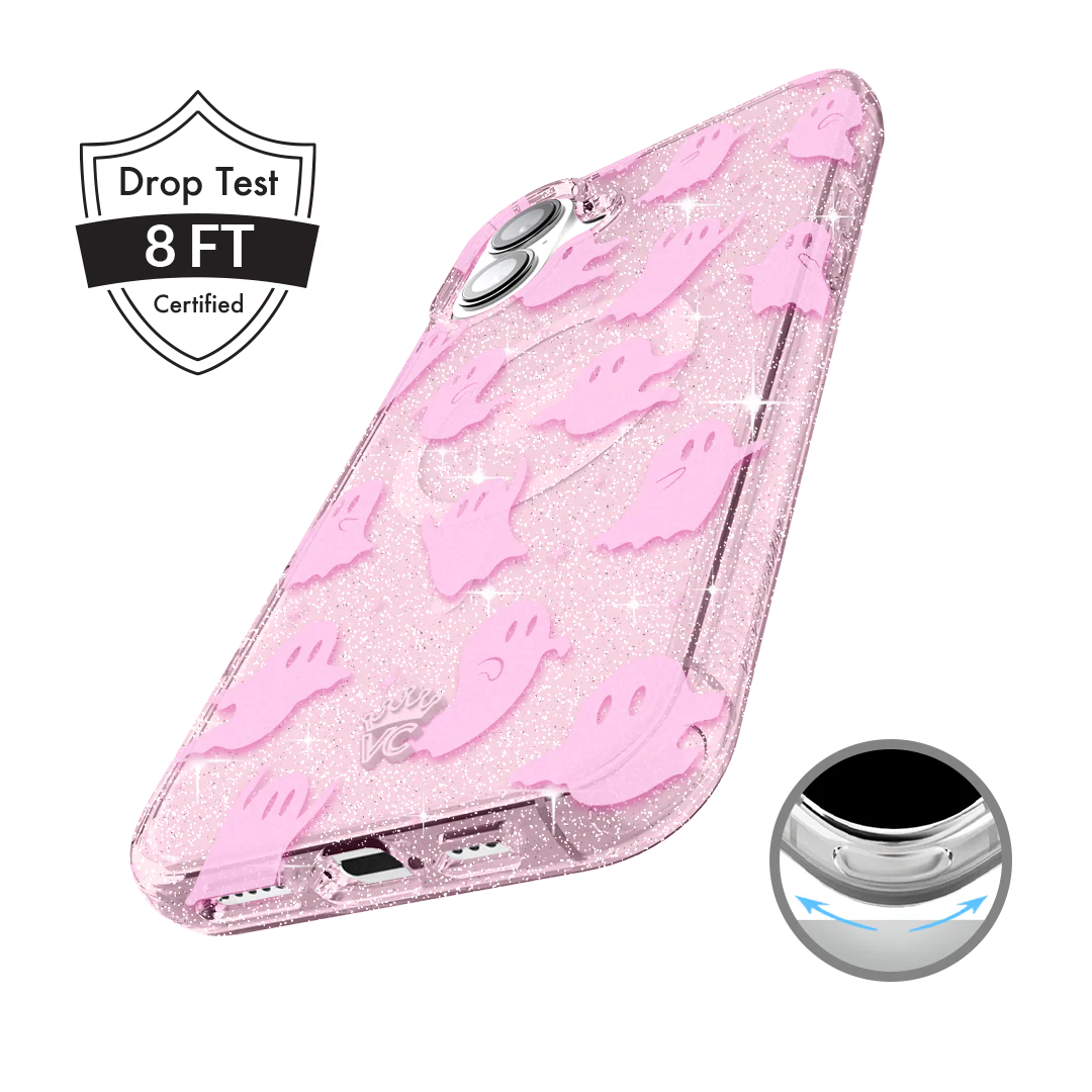 Ghosted Pink Glitter iPhone Case - Image 99