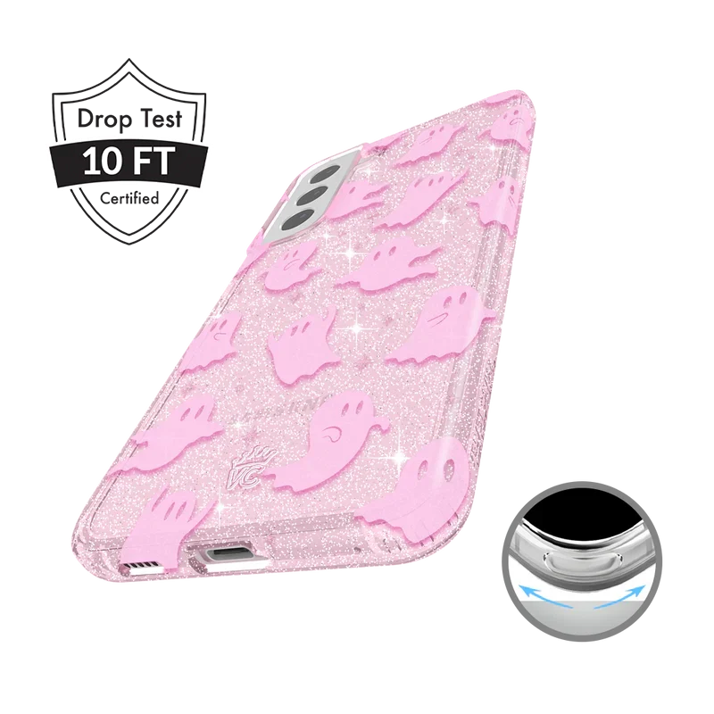 Ghosted Pink Glitter Samsung Case - Image 41