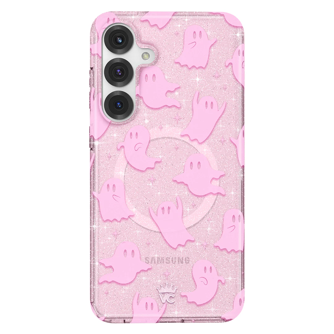 Ghosted Pink Glitter Samsung Case - Image 55