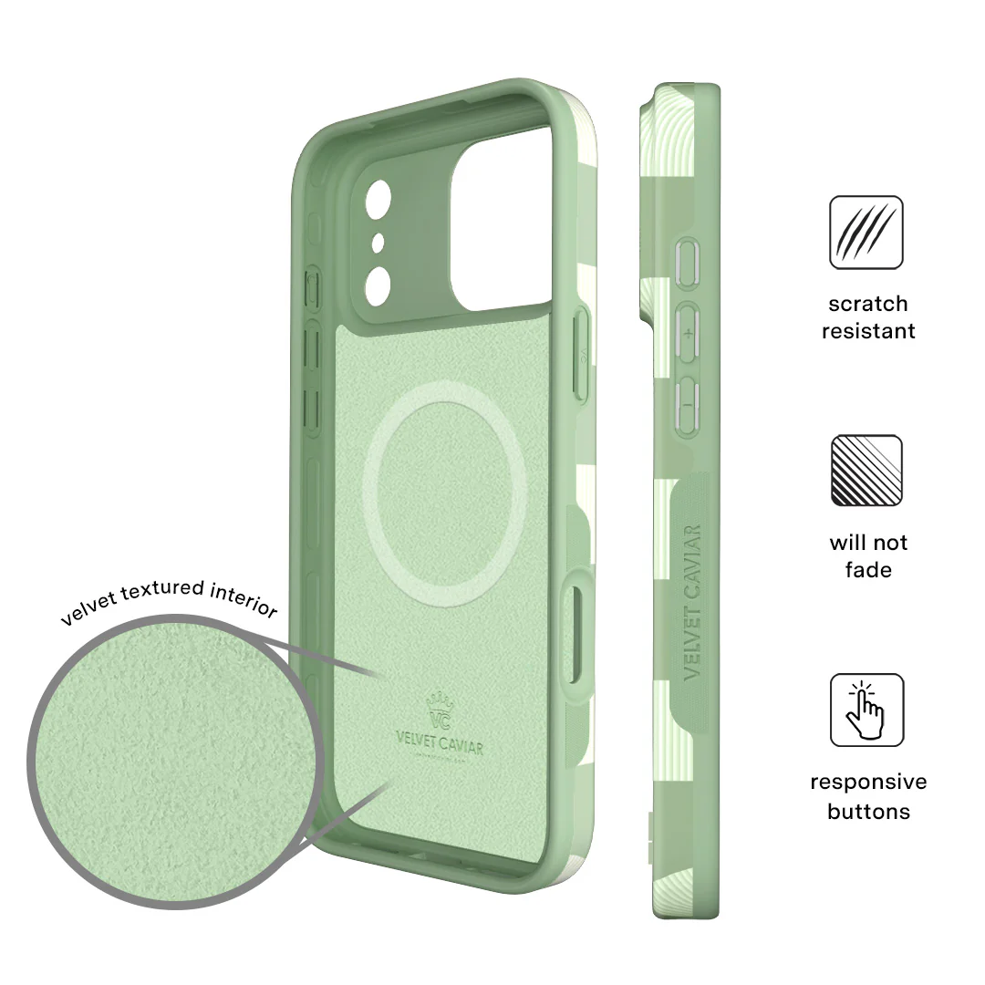 Pistachio Vibe Checkered iPhone Case - Image 110