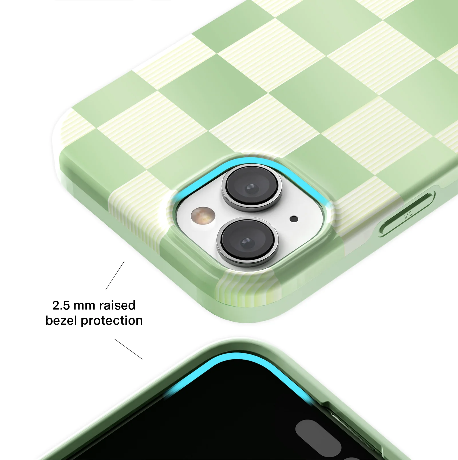 Pistachio Vibe Checkered iPhone Case - Image 12