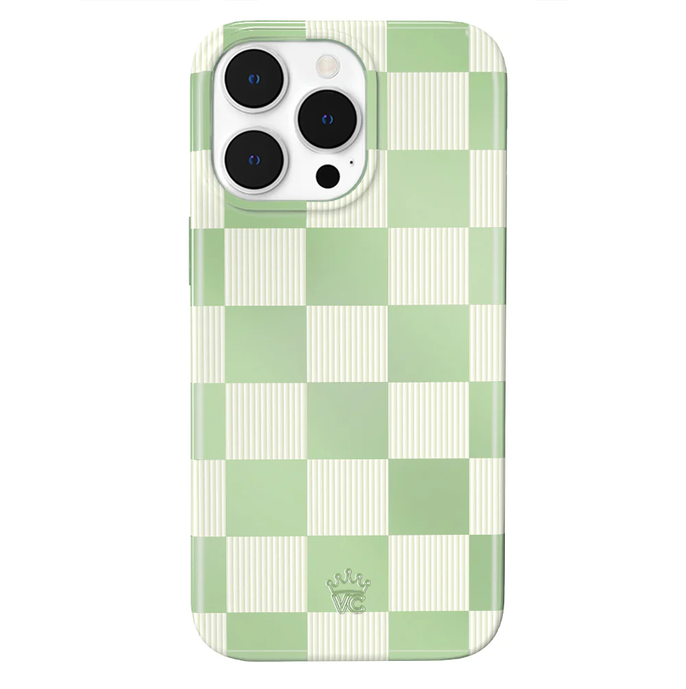 Pistachio Vibe Checkered iPhone Case - Image 21