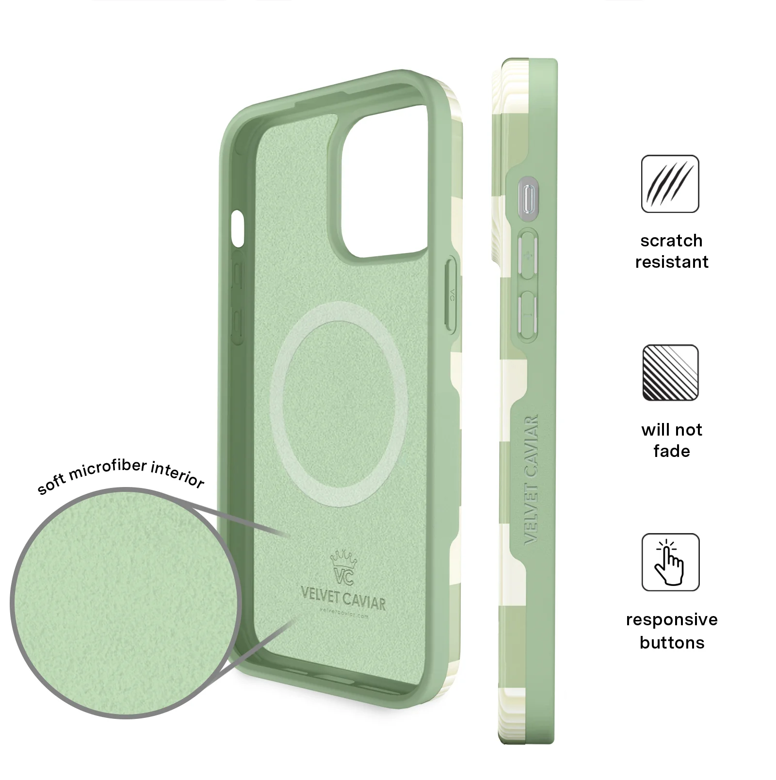 Pistachio Vibe Checkered iPhone Case - Image 25