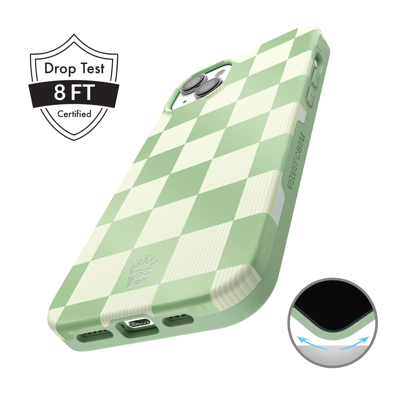 Pistachio Vibe Checkered iPhone Case - Image 39