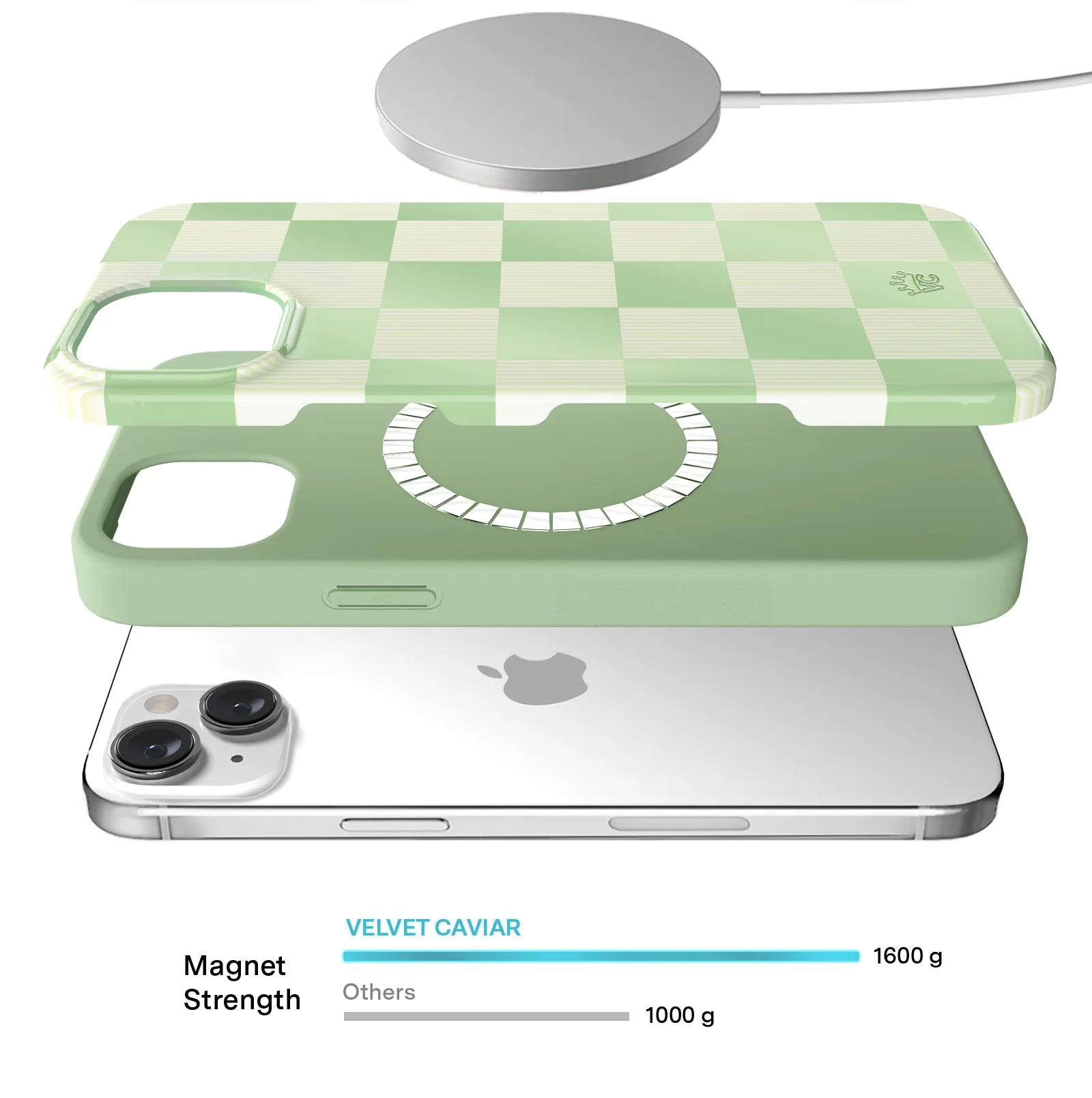 Pistachio Vibe Checkered iPhone Case - Image 58