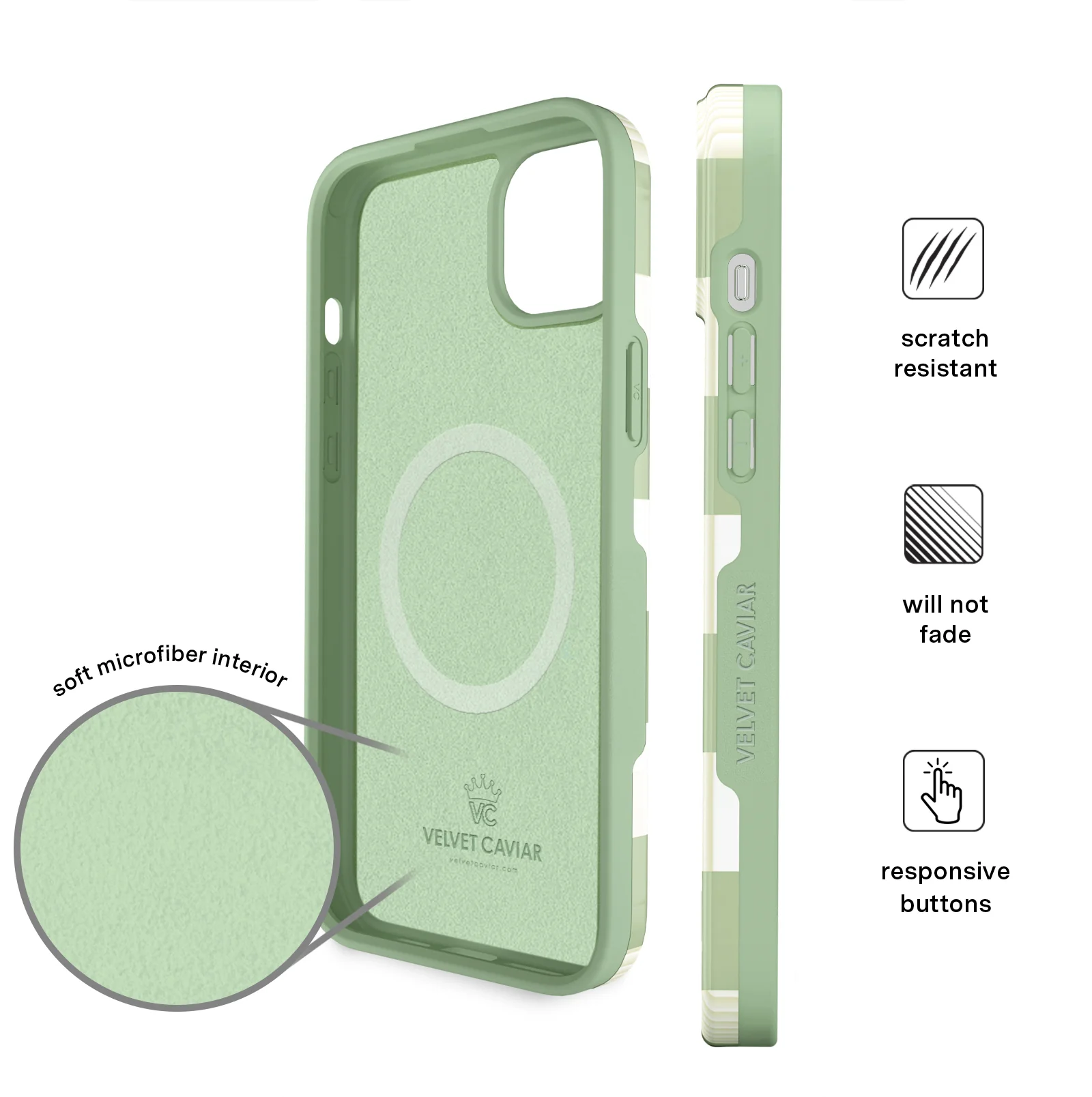 Pistachio Vibe Checkered iPhone Case - Image 60