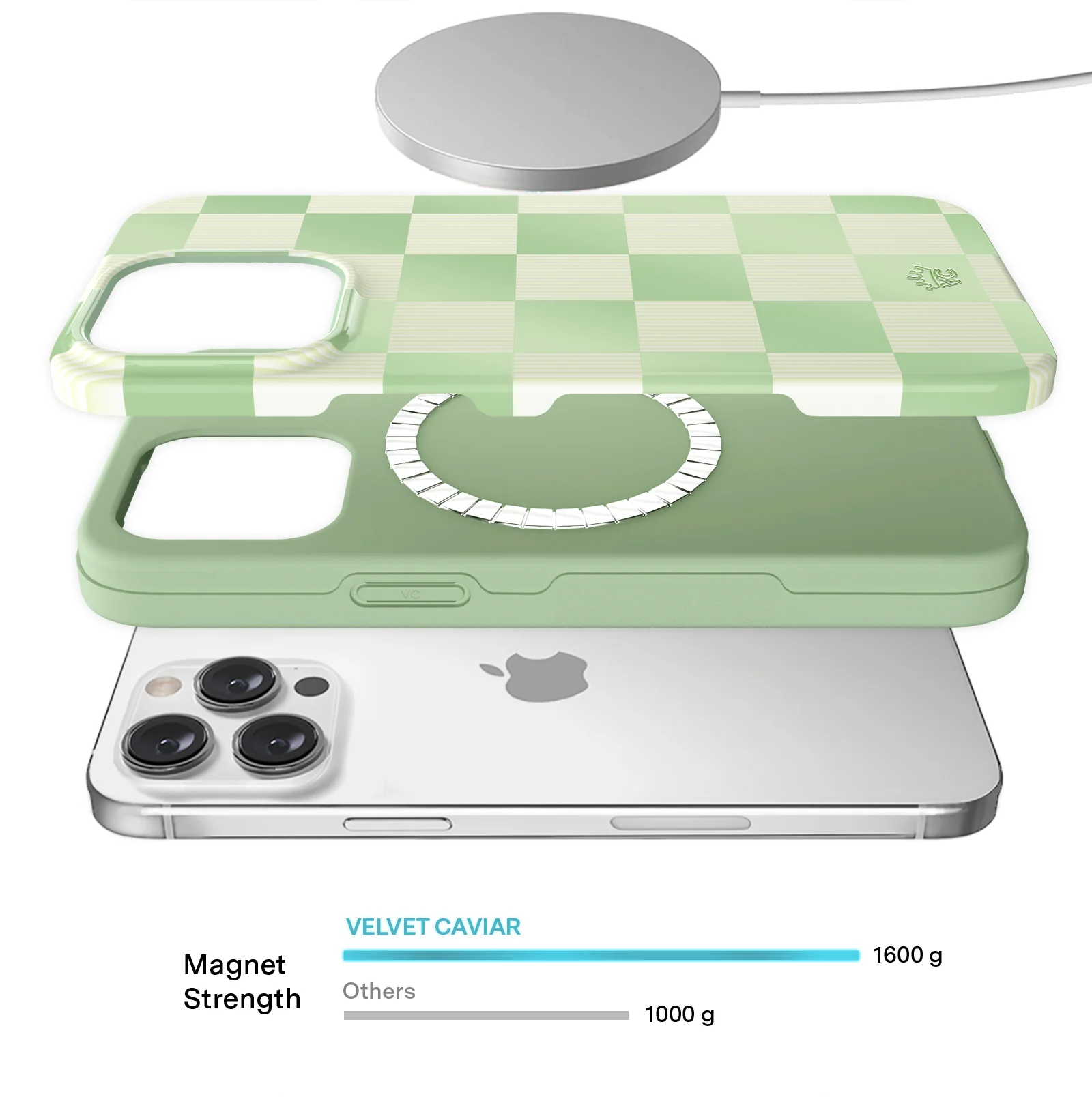 Pistachio Vibe Checkered iPhone Case - Image 68