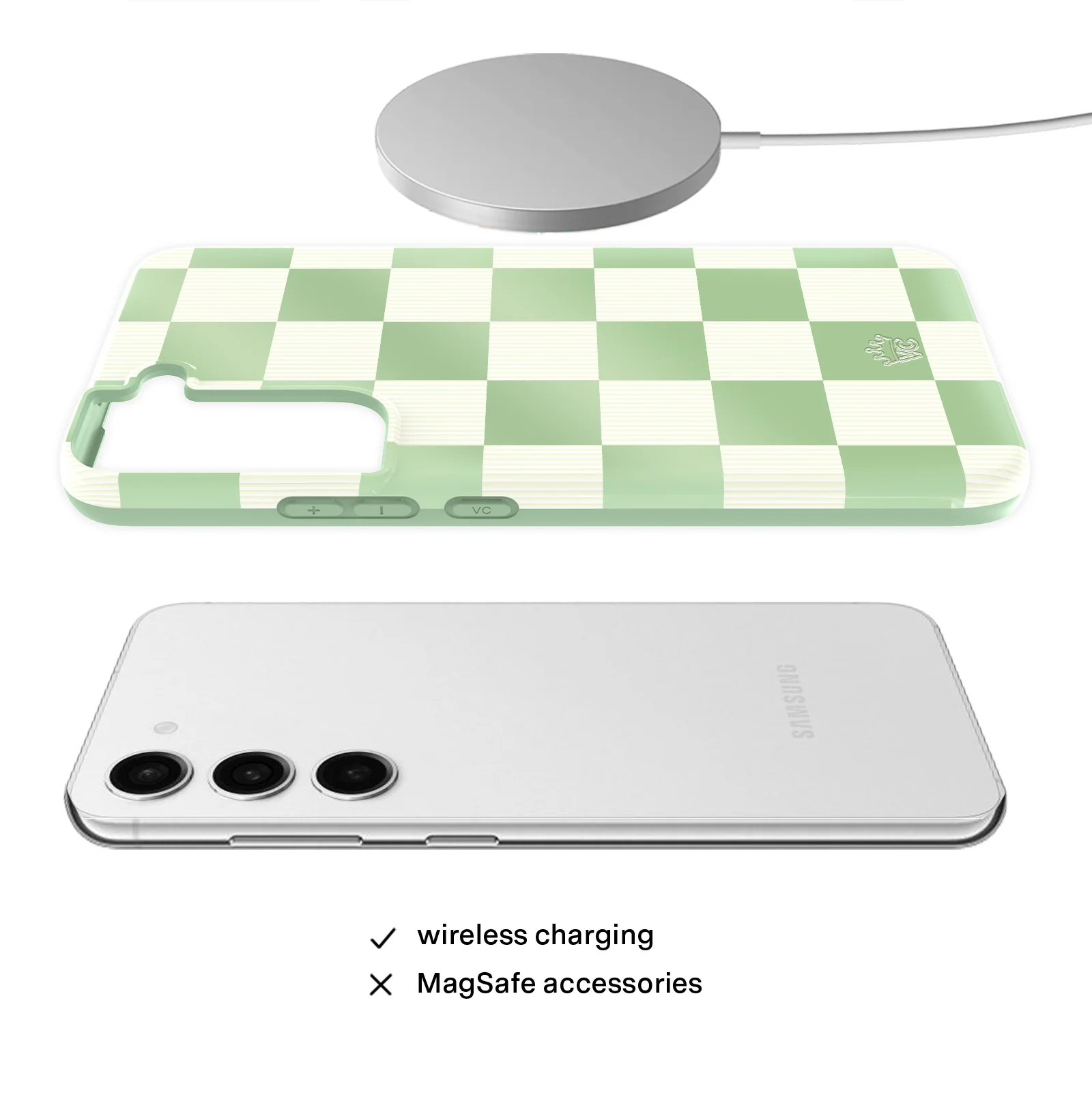 Pistachio Vibe Checkered Samsung Case - Image 33