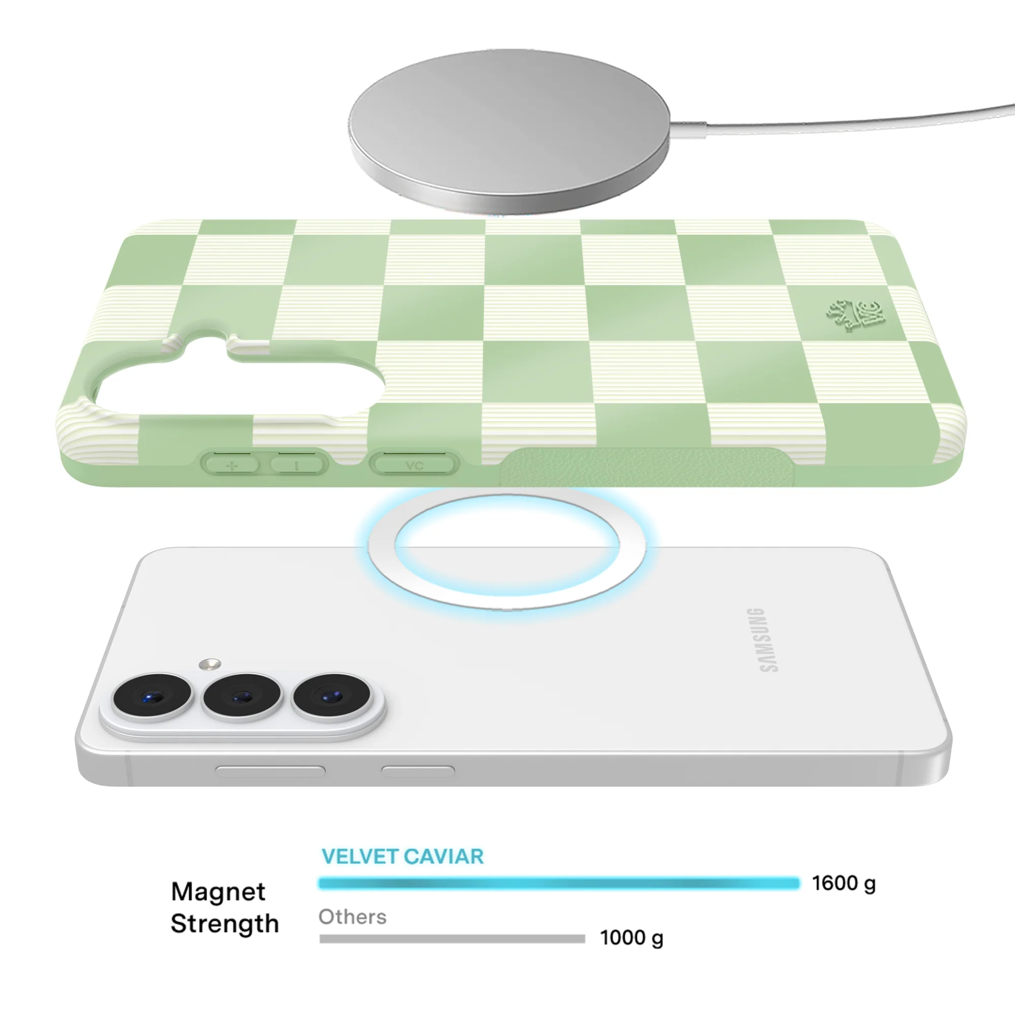 Pistachio Vibe Checkered Samsung Case - Image 68