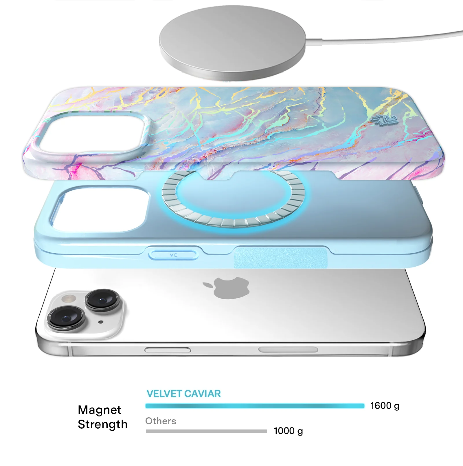 Holo Moonstone Marble iPhone Case - Image 130