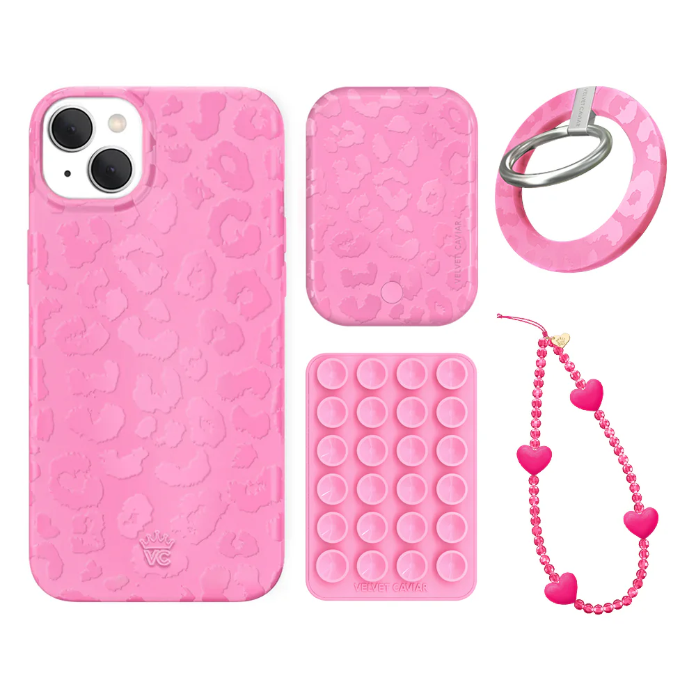 Hot Pink Leopard iPhone Bundle Set - Grip - Image 13