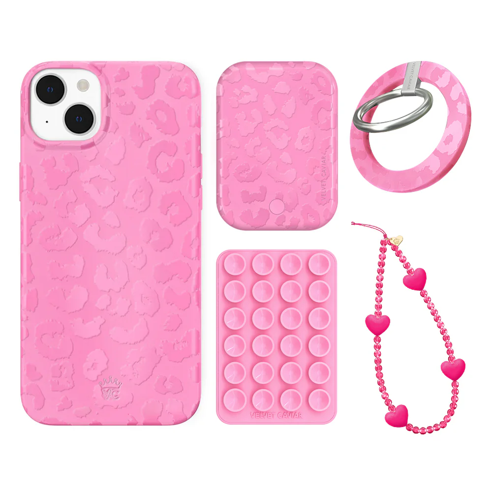 Hot Pink Leopard iPhone Bundle Set - Grip - Image 9