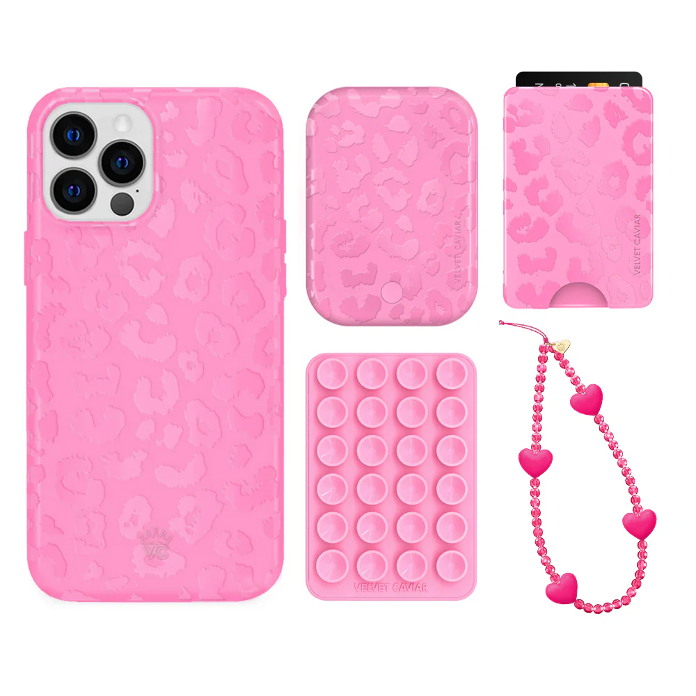 Hot Pink Leopard iPhone Bundle Set - Wallet - Image 7