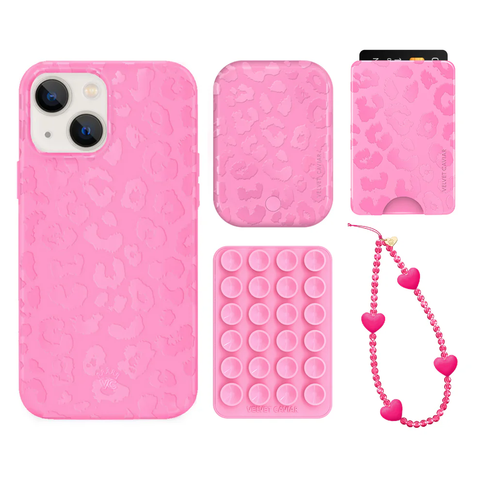 Hot Pink Leopard iPhone Bundle Set - Wallet - Image 8