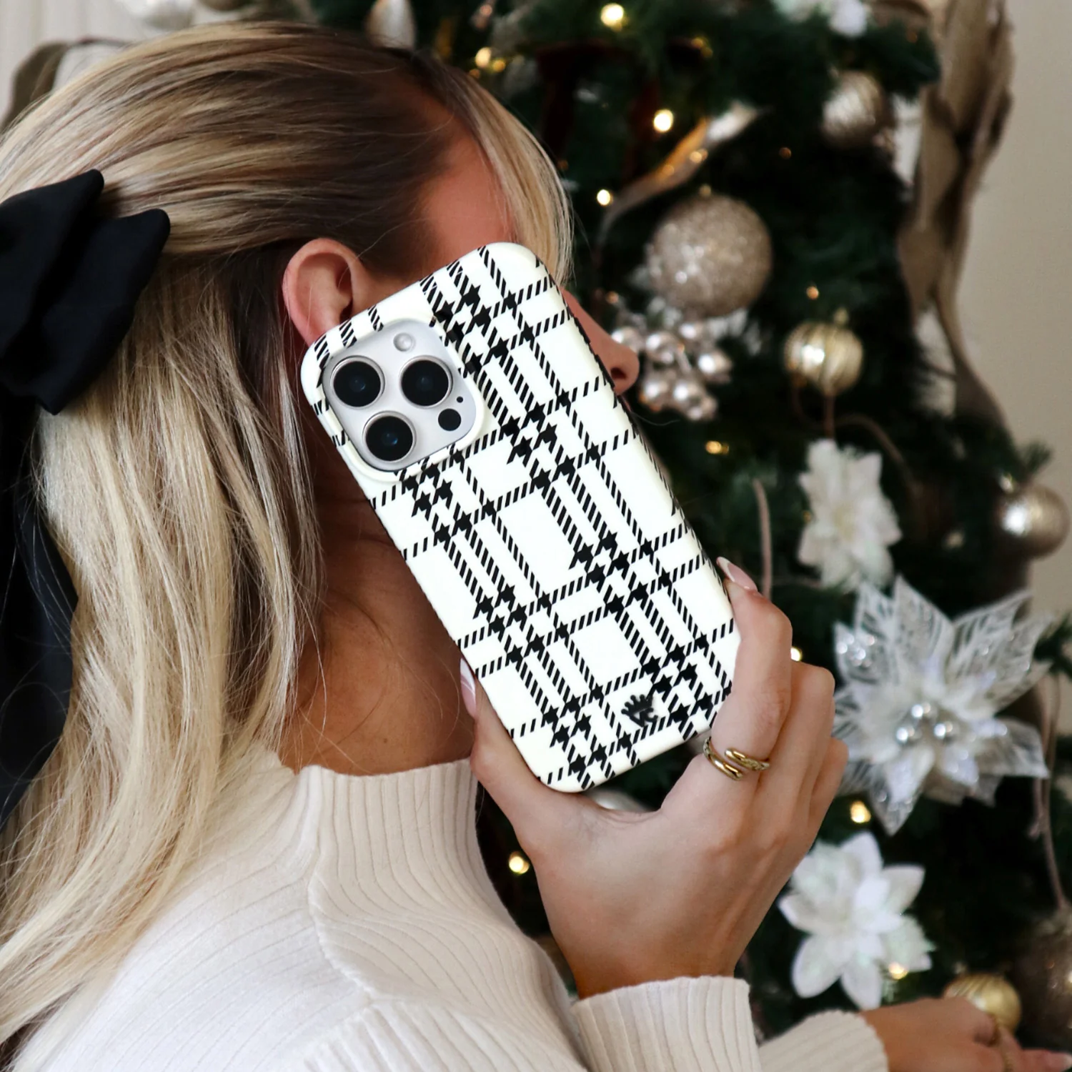 Houndstooth Sweater iPhone Case - Image 2