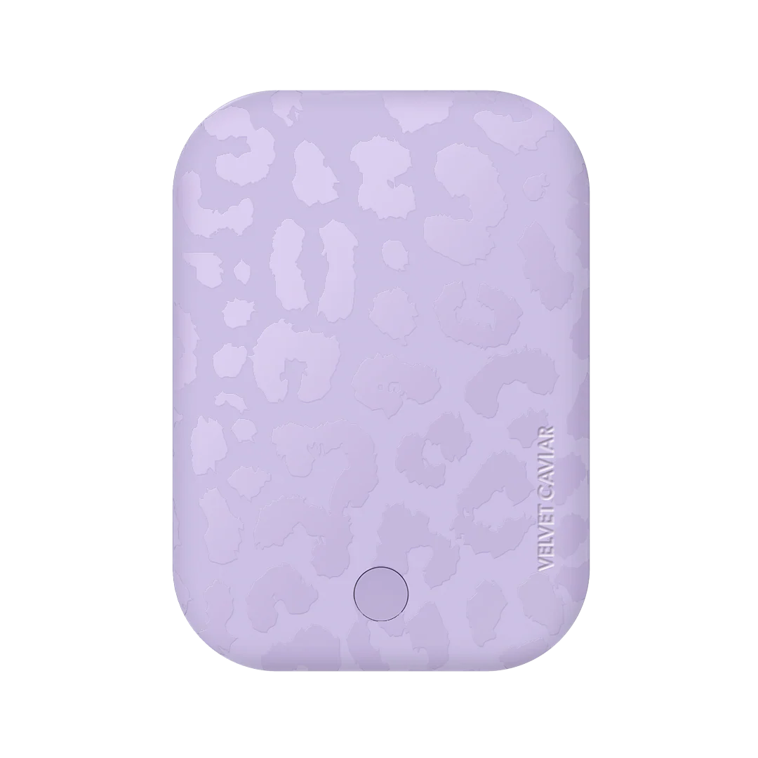 Lilac Leopard MagSafe Battery Power Pack