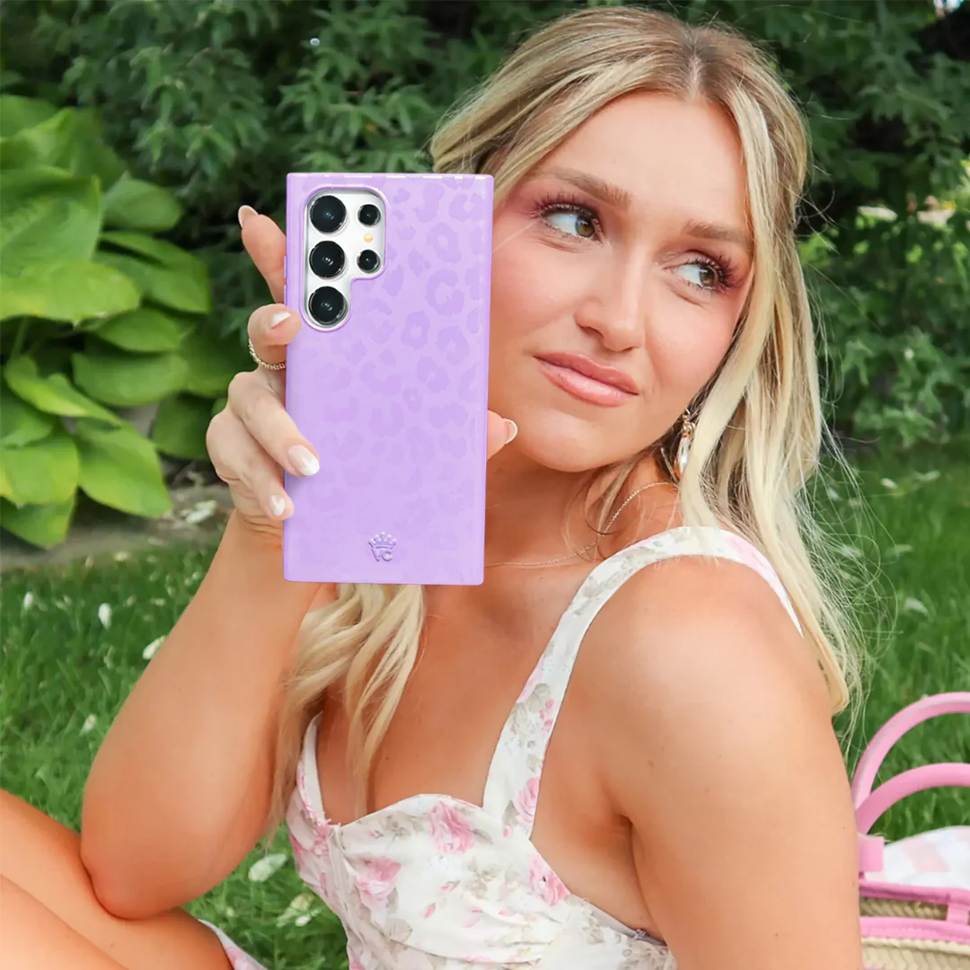 Lilac Leopard Samsung Case - Image 82