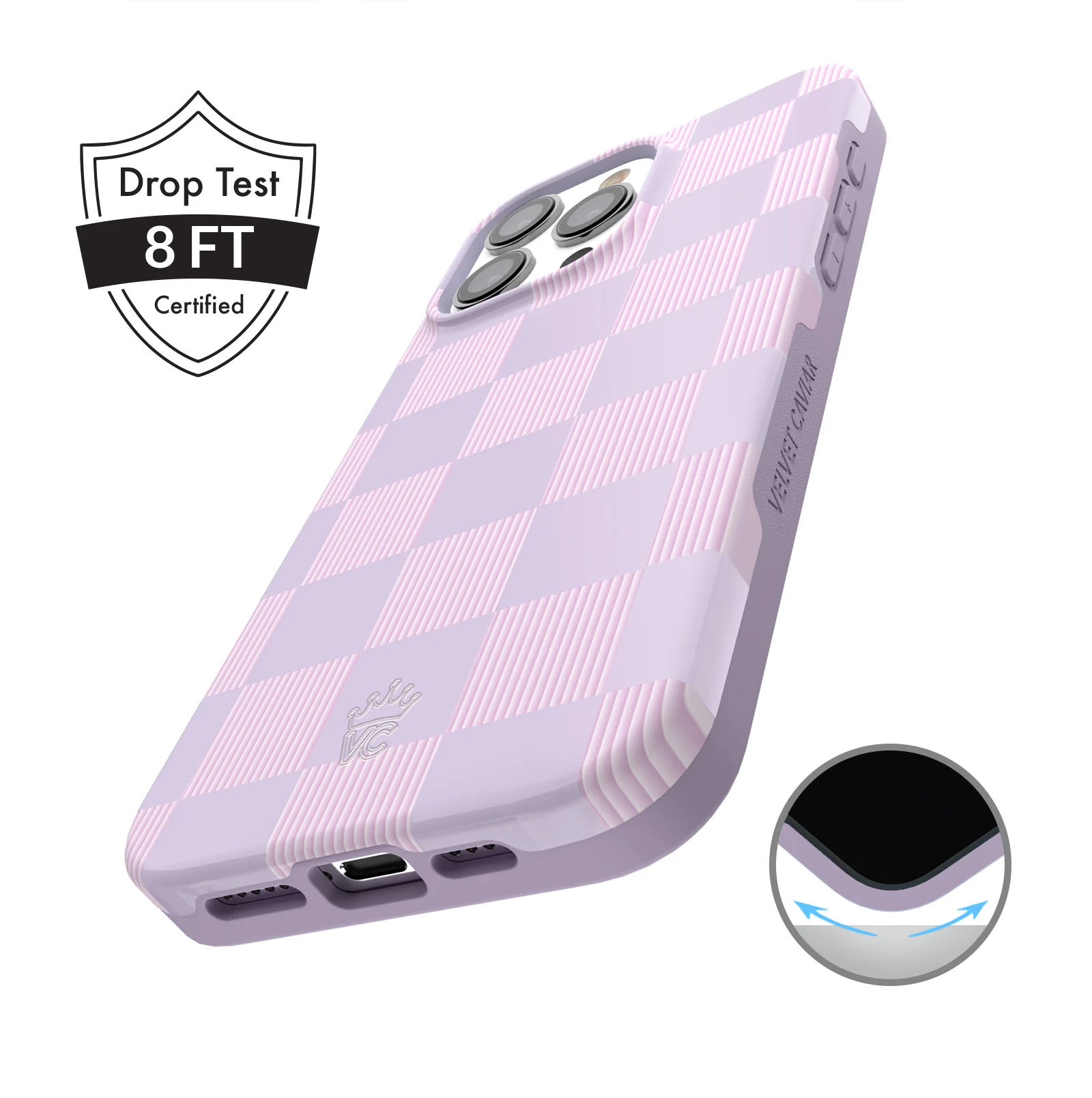 Lilac Vibe Checkered iPhone Case - Image 29