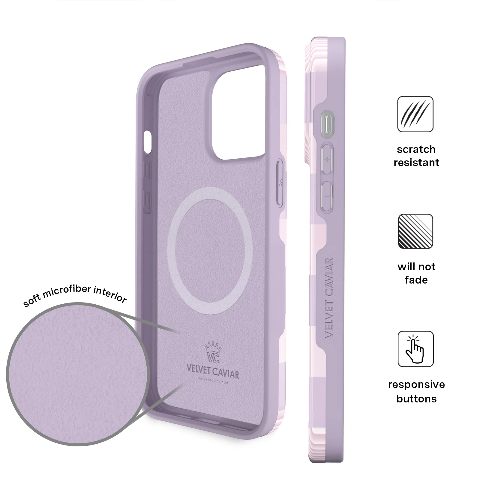 Lilac Vibe Checkered iPhone Case - Image 30