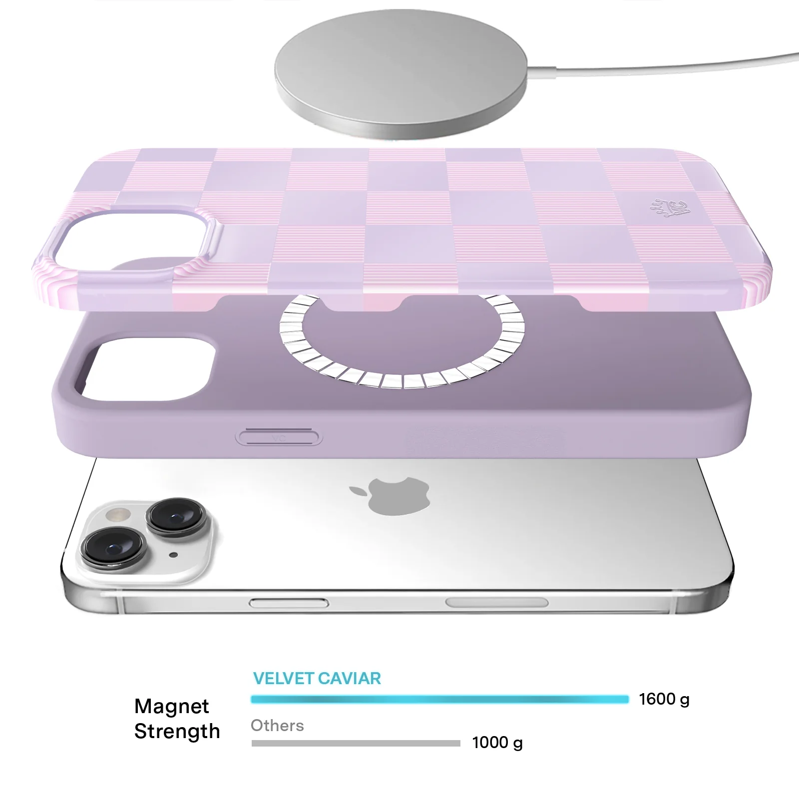 Lilac Vibe Checkered iPhone Case - Image 33