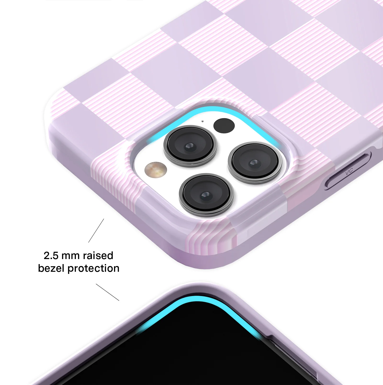 Lilac Vibe Checkered iPhone Case - Image 47