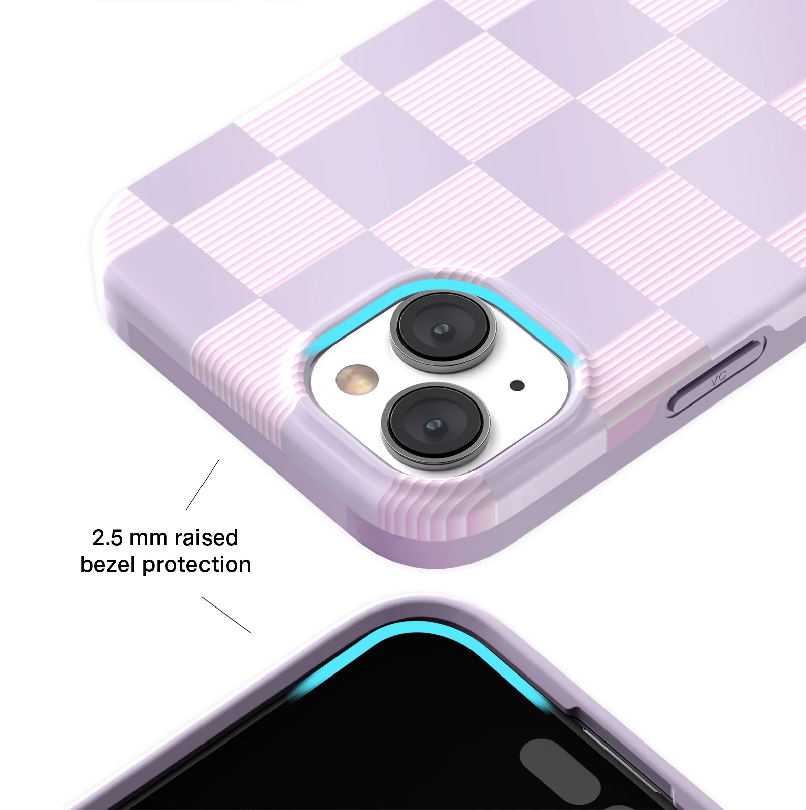 Lilac Vibe Checkered iPhone Case - Image 52