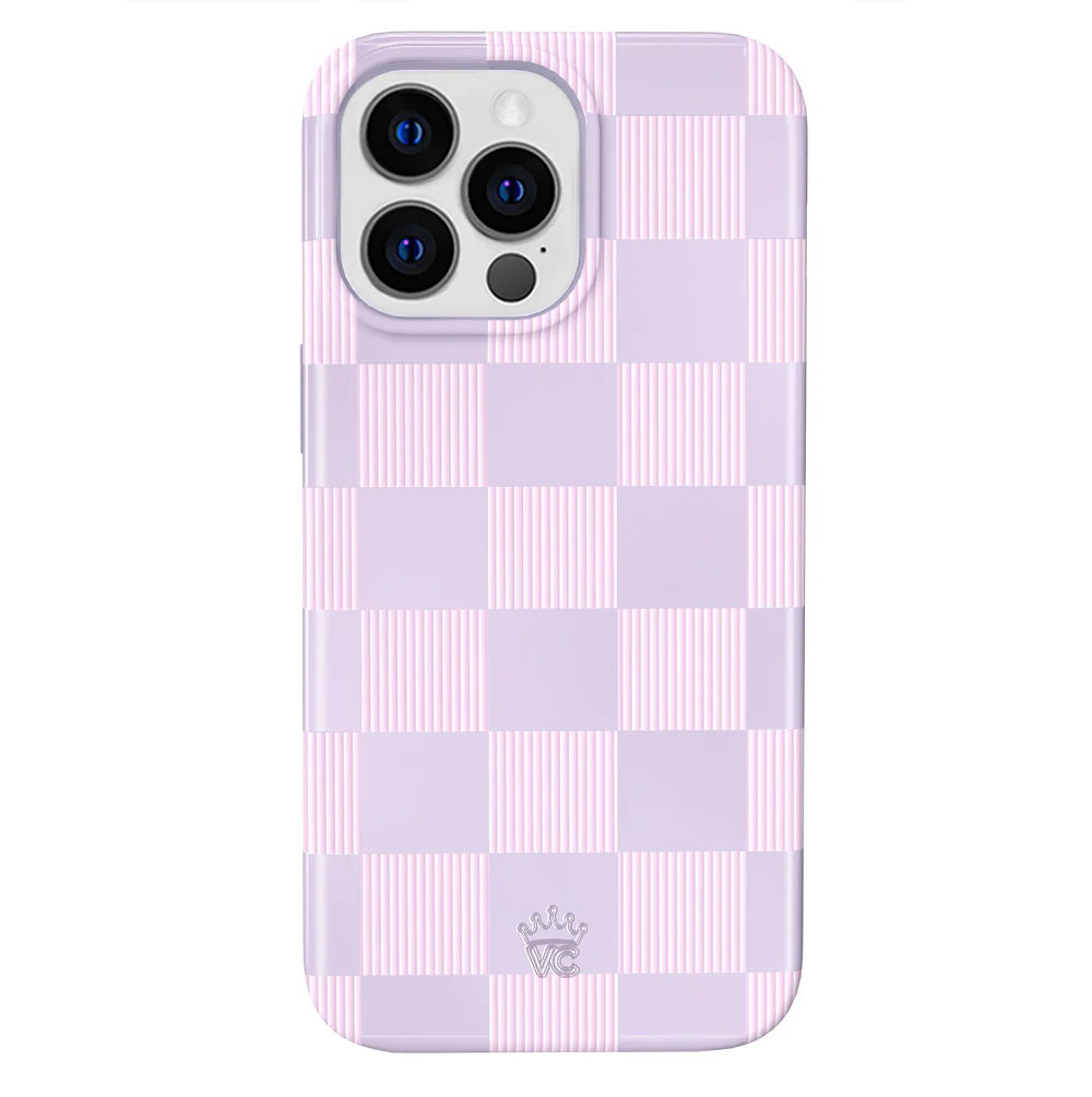 Lilac Vibe Checkered iPhone Case - Image 61