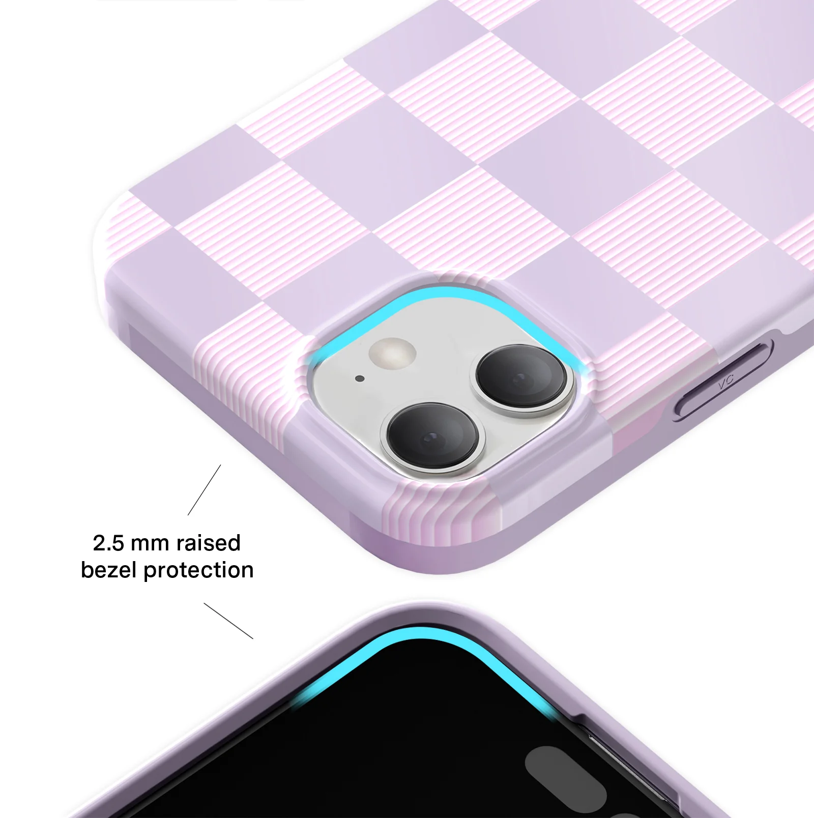 Lilac Vibe Checkered iPhone Case - Image 77