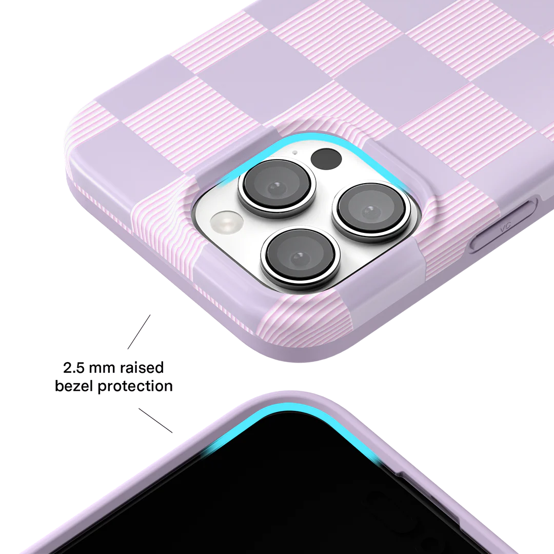 Lilac Vibe Checkered iPhone Case - Image 82