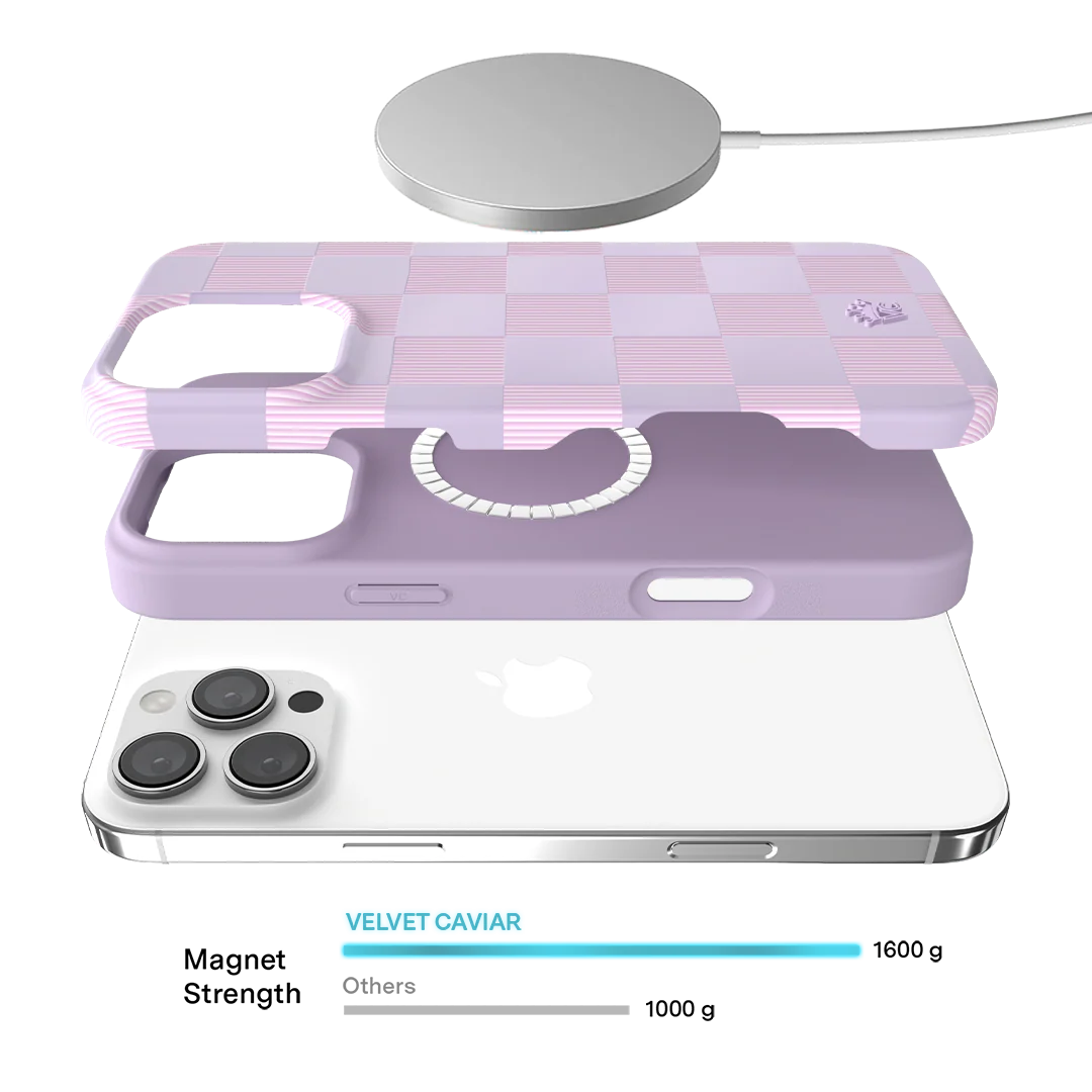 Lilac Vibe Checkered iPhone Case - Image 83