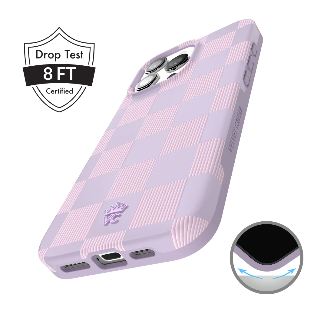 Lilac Vibe Checkered iPhone Case - Image 89
