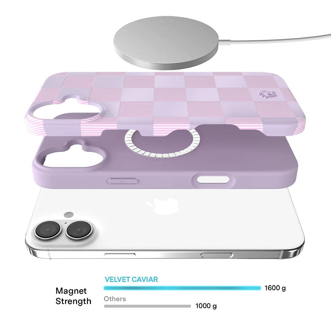 Lilac Vibe Checkered iPhone Case - Image 98