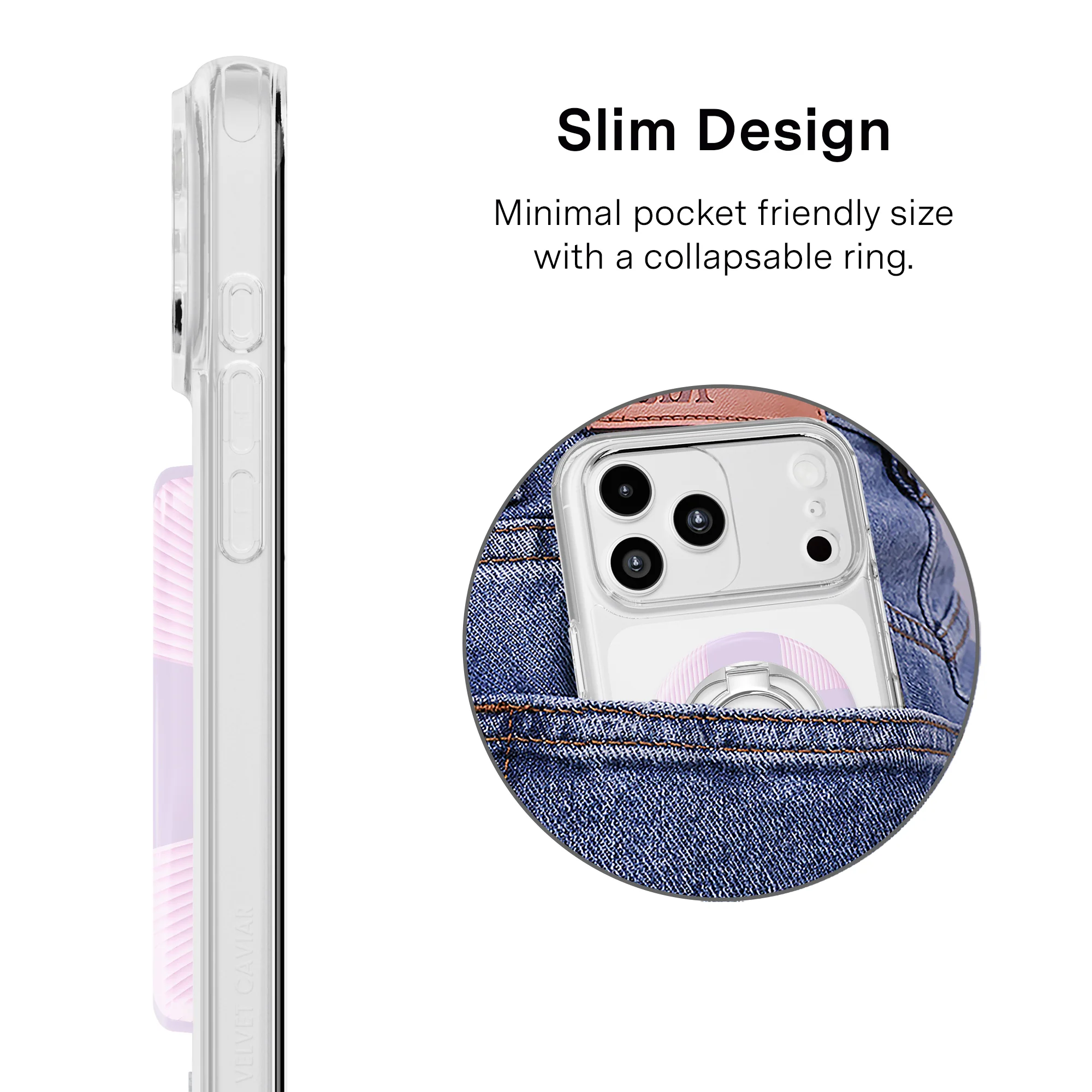 Lilac Vibe Checkered MagSafe Grip Ring - Image 3
