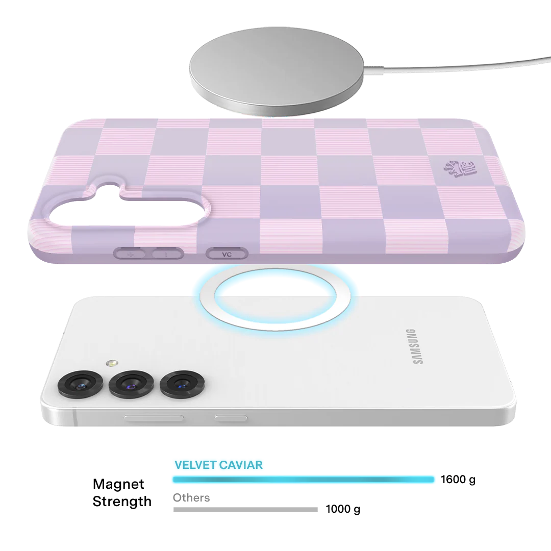 Lilac Vibe Checkered Samsung Case - Image 59