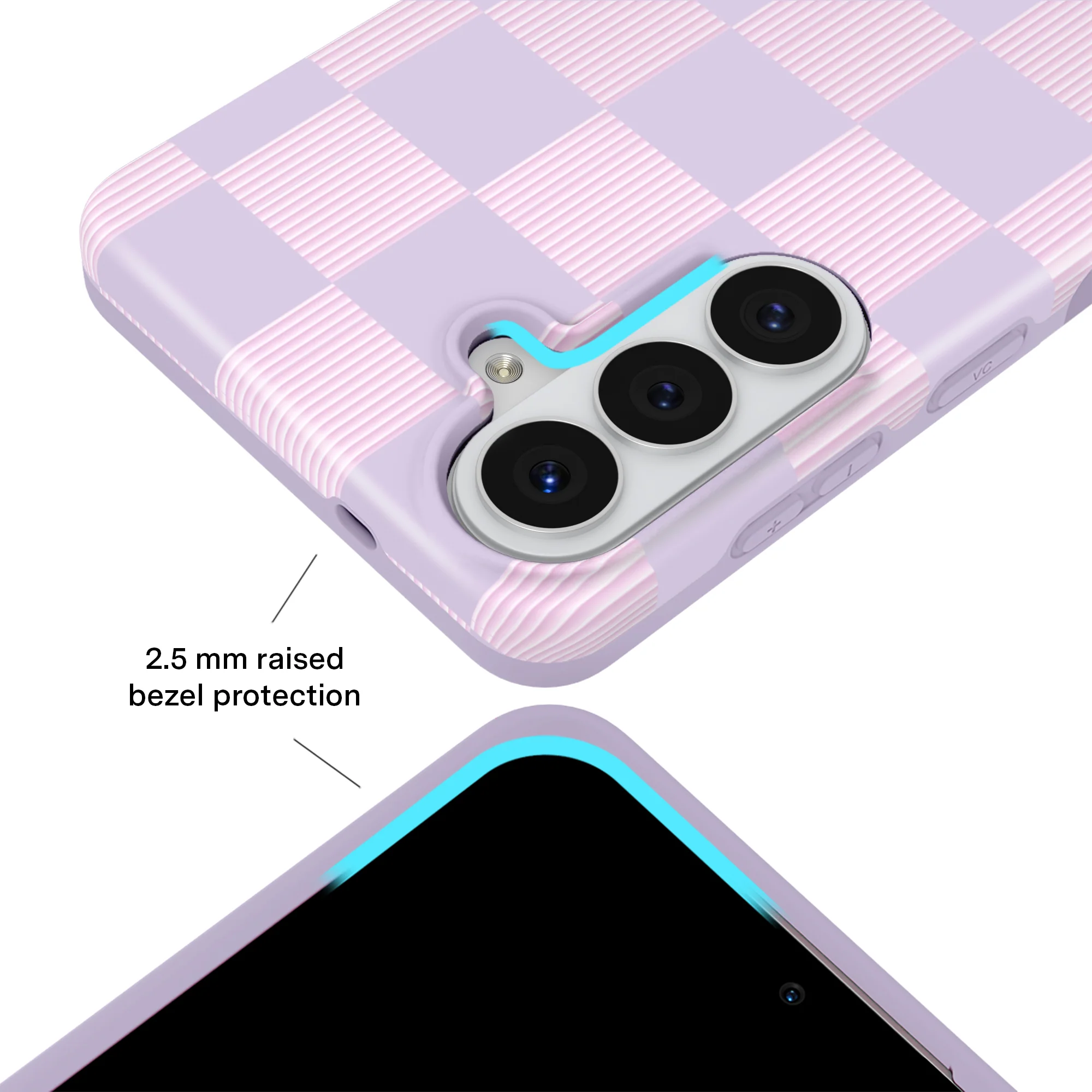 Lilac Vibe Checkered Samsung Case - Image 67