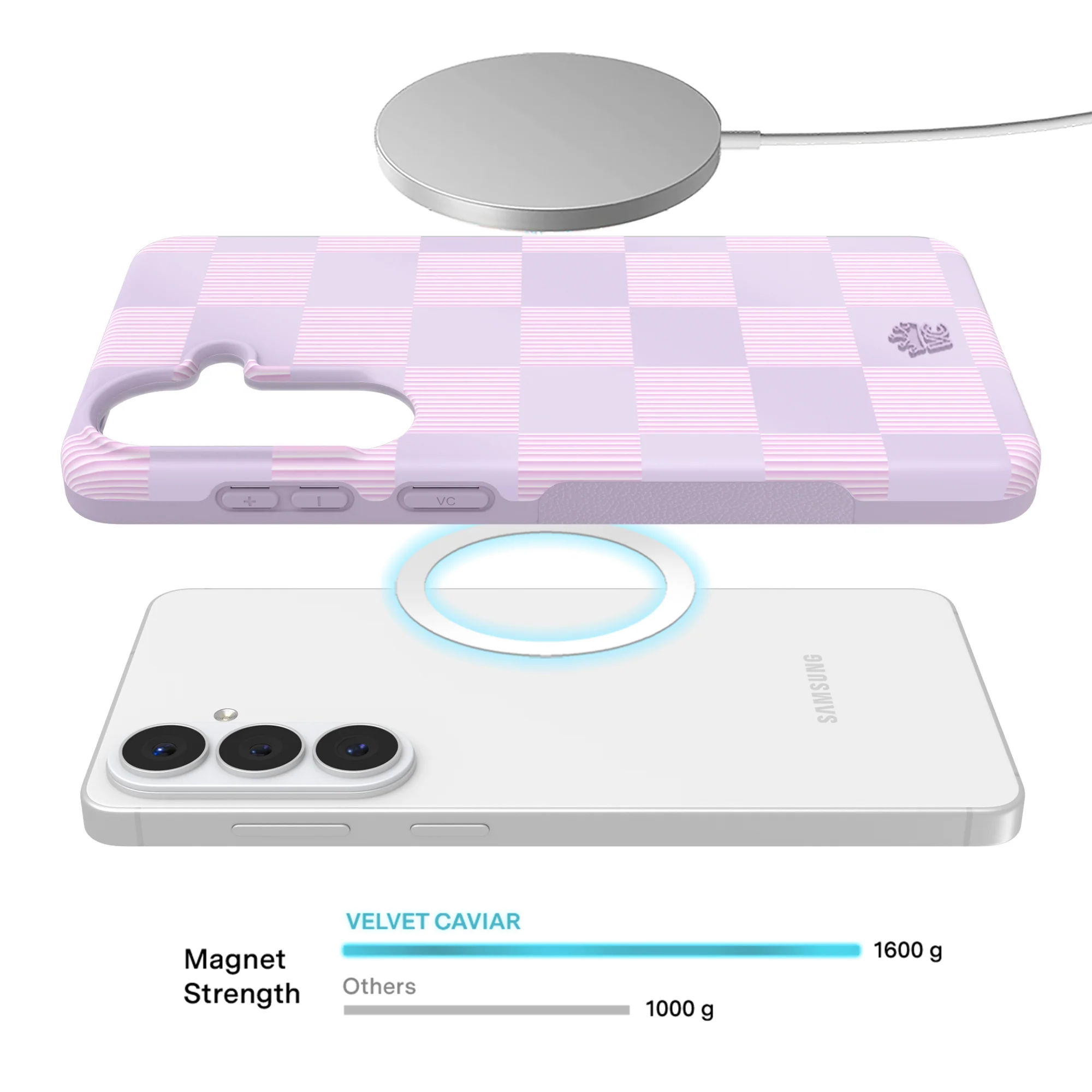 Lilac Vibe Checkered Samsung Case - Image 83