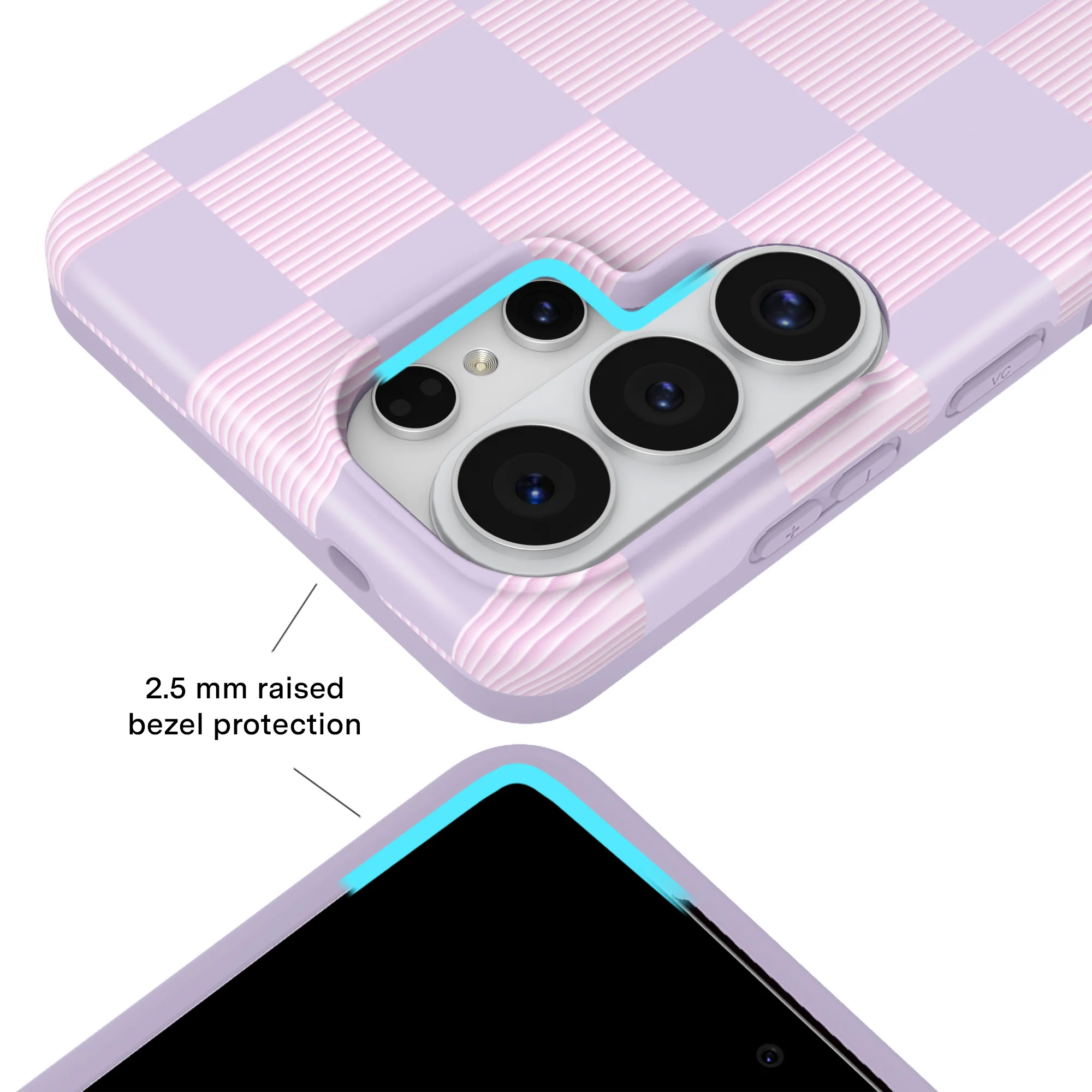 Lilac Vibe Checkered Samsung Case - Image 87