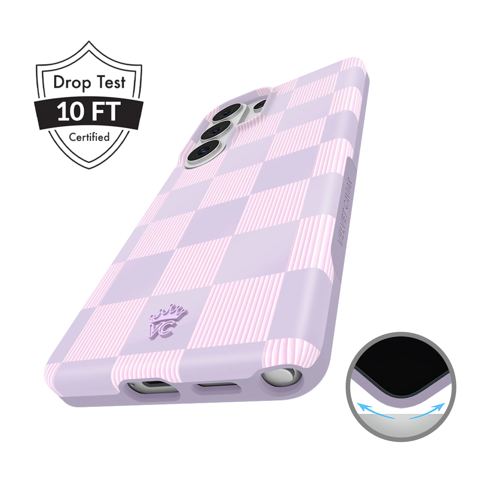 Lilac Vibe Checkered Samsung Case - Image 89
