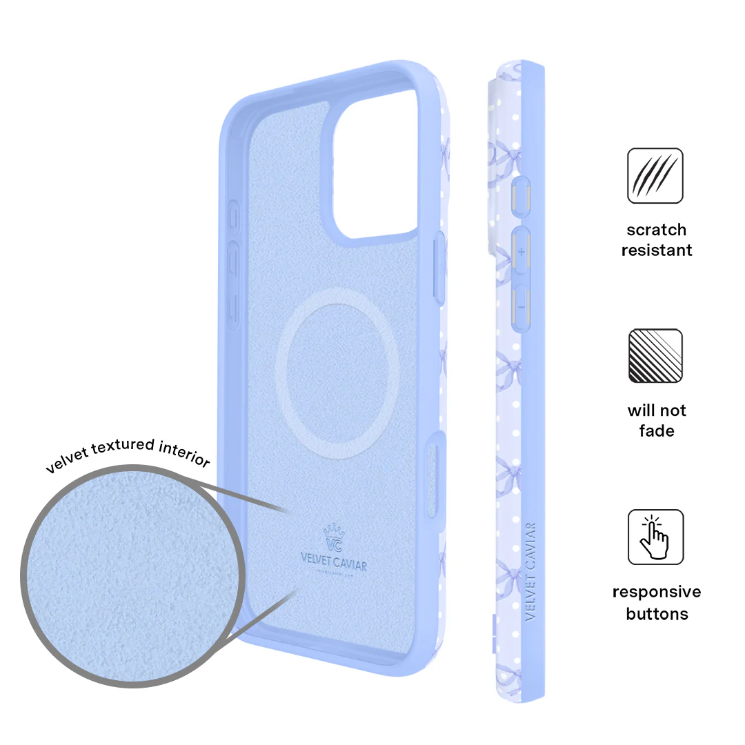 Lovely Blue Bows iPhone Case - Image 15