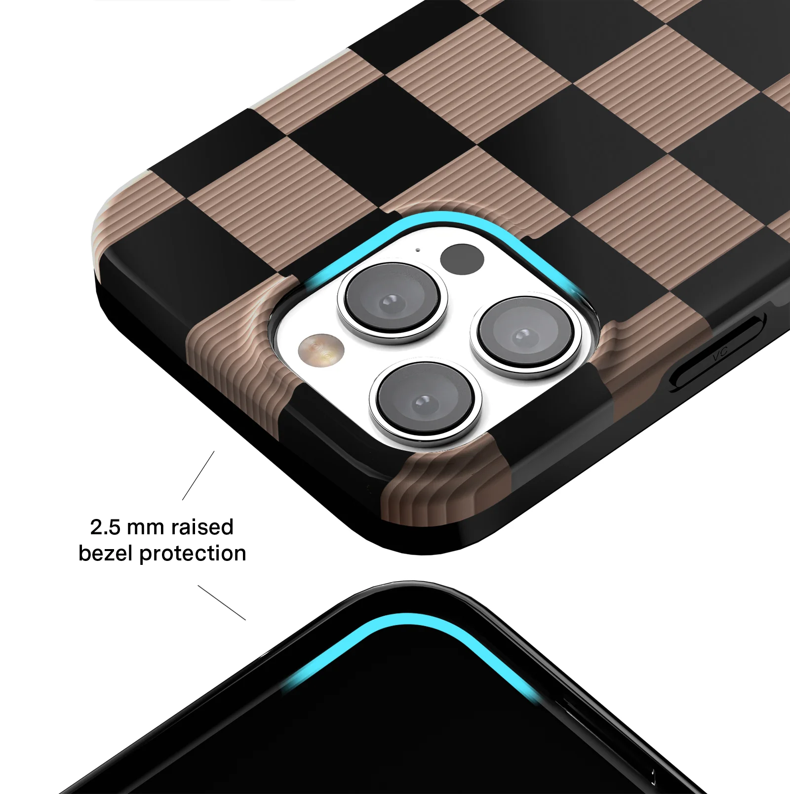 Mocha Vibe Checkered iPhone Case - Image 37