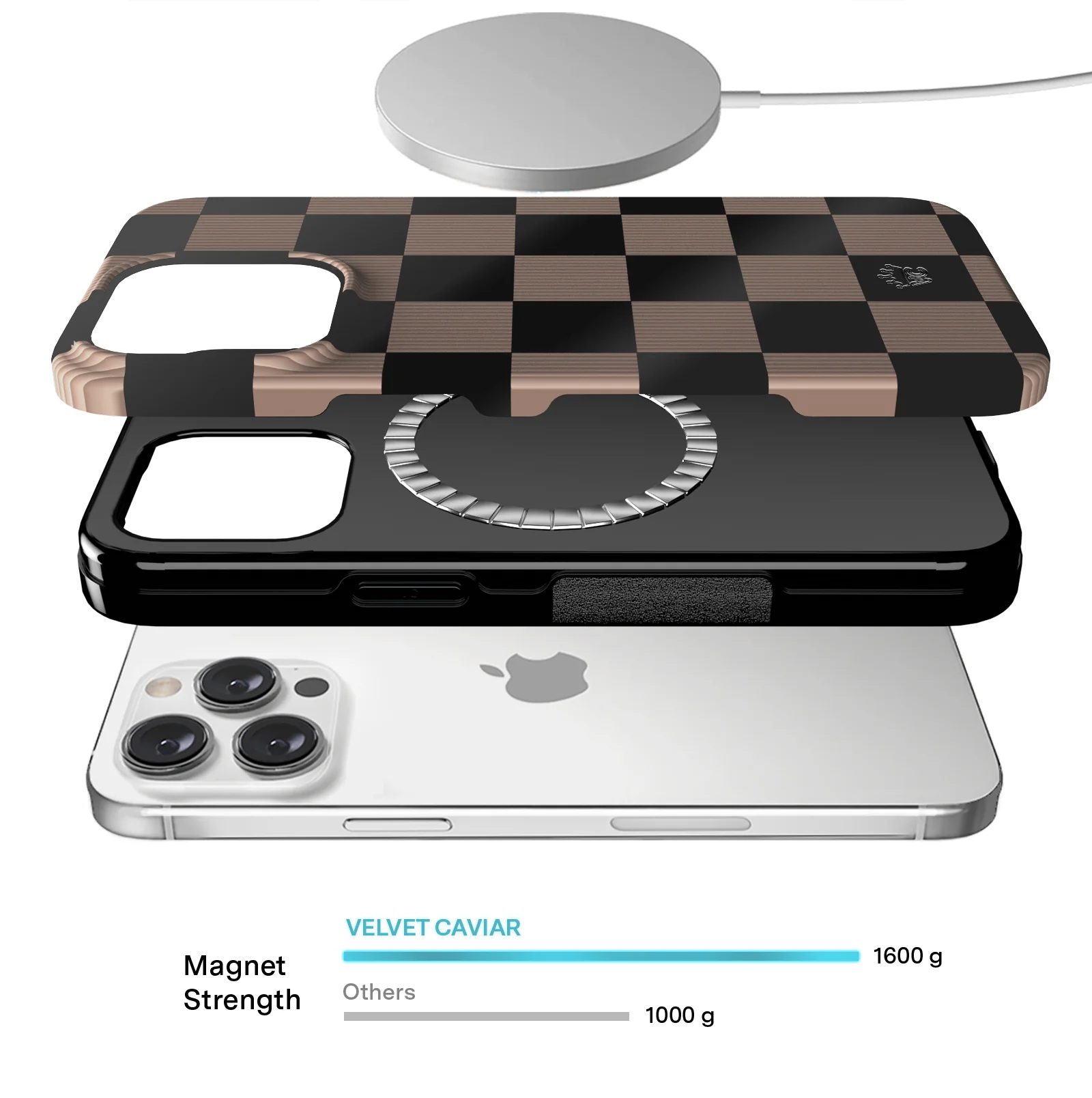 Mocha Vibe Checkered iPhone Case - Image 38