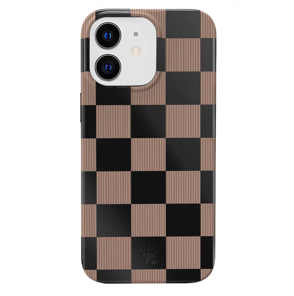Mocha Vibe Checkered iPhone Case - Image 61
