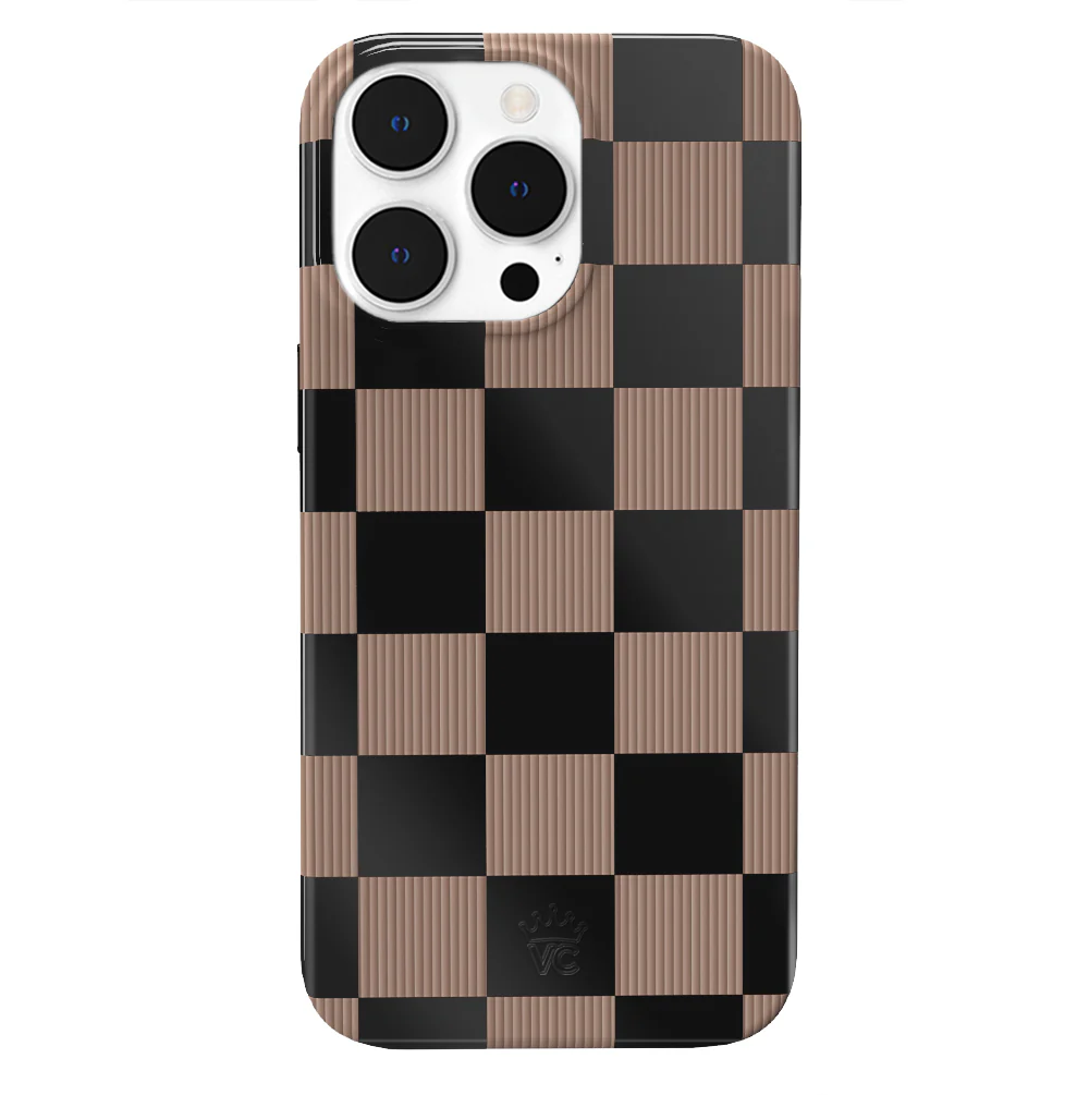 Mocha Vibe Checkered iPhone Case - Image 71