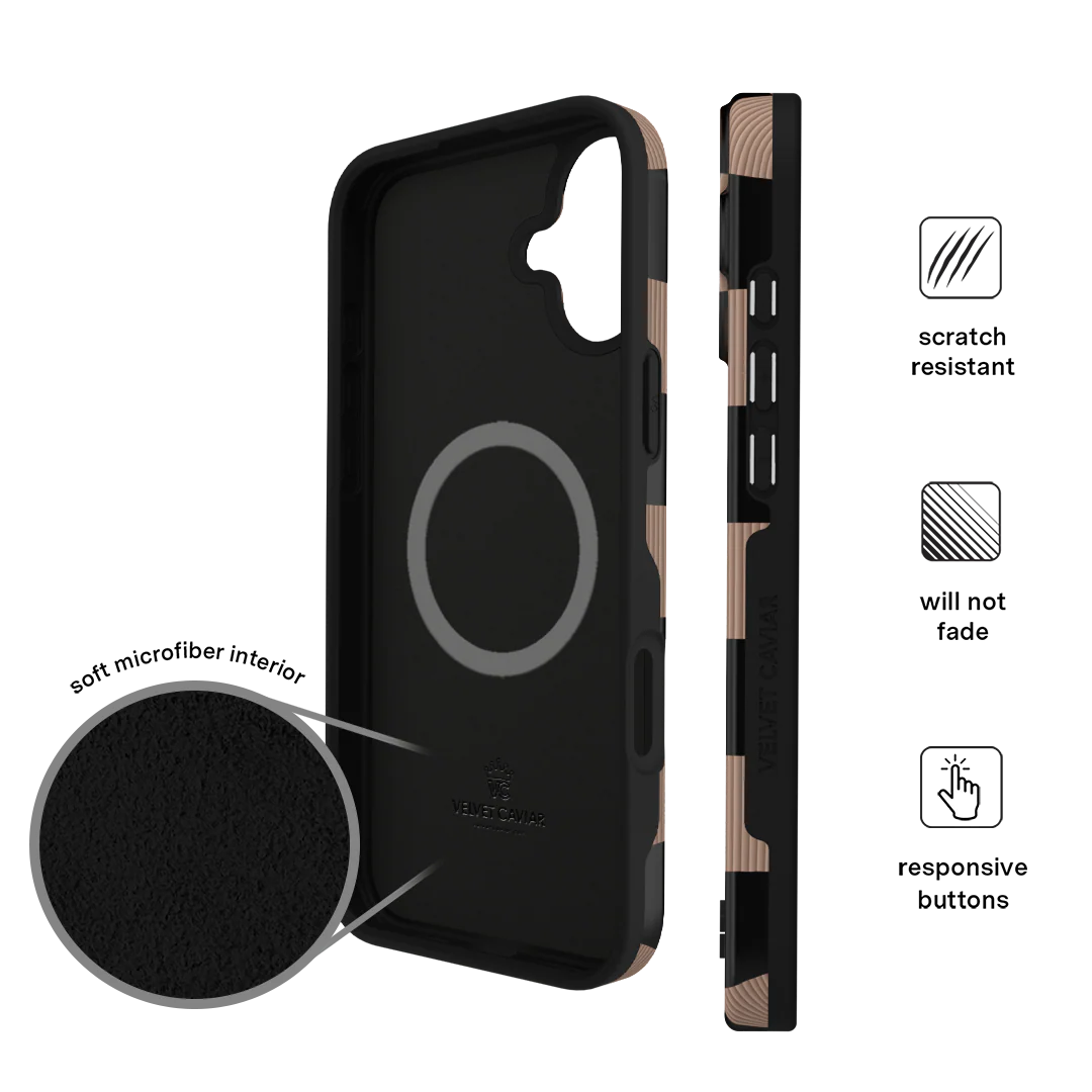 Mocha Vibe Checkered iPhone Case - Image 85