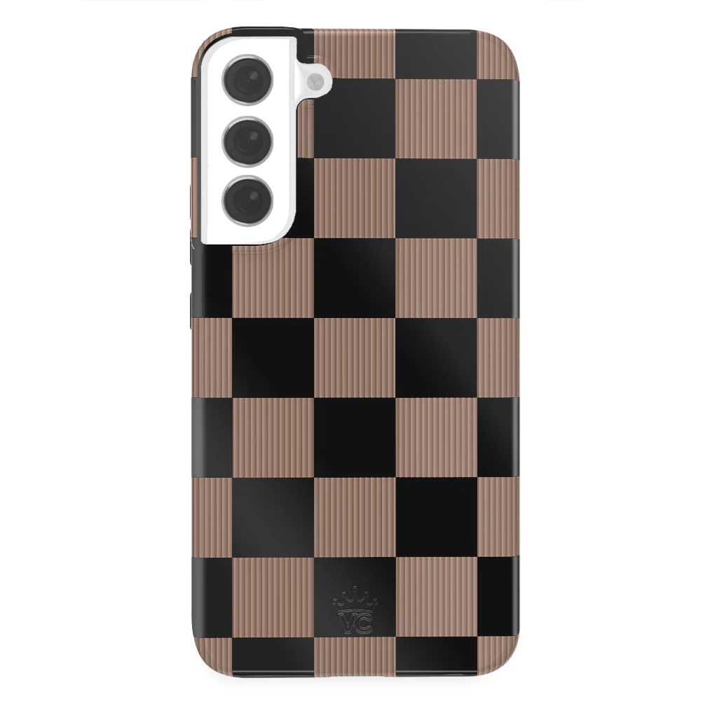Mocha Vibe Checkered Samsung Case - Image 38
