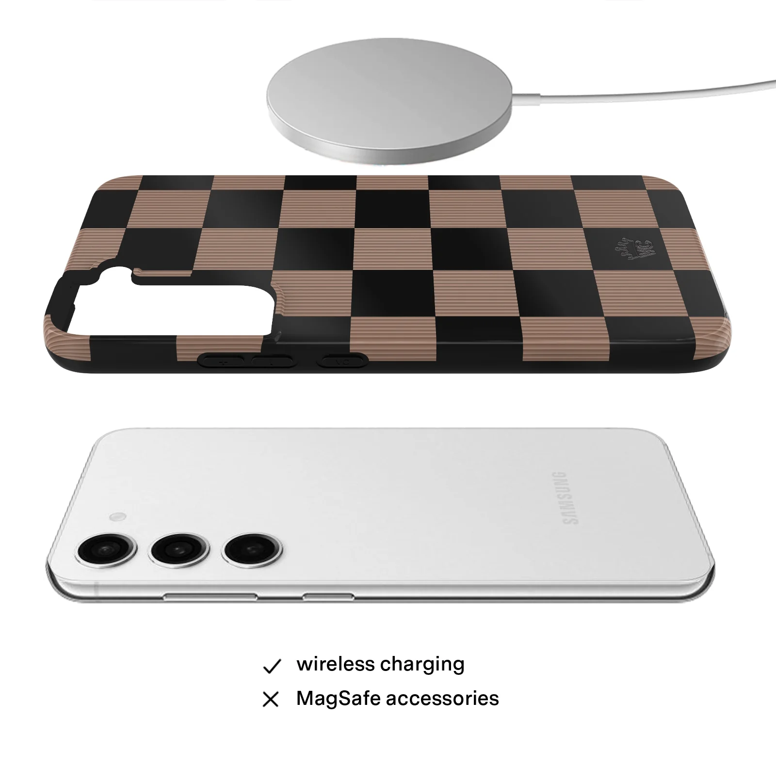 Mocha Vibe Checkered Samsung Case - Image 61